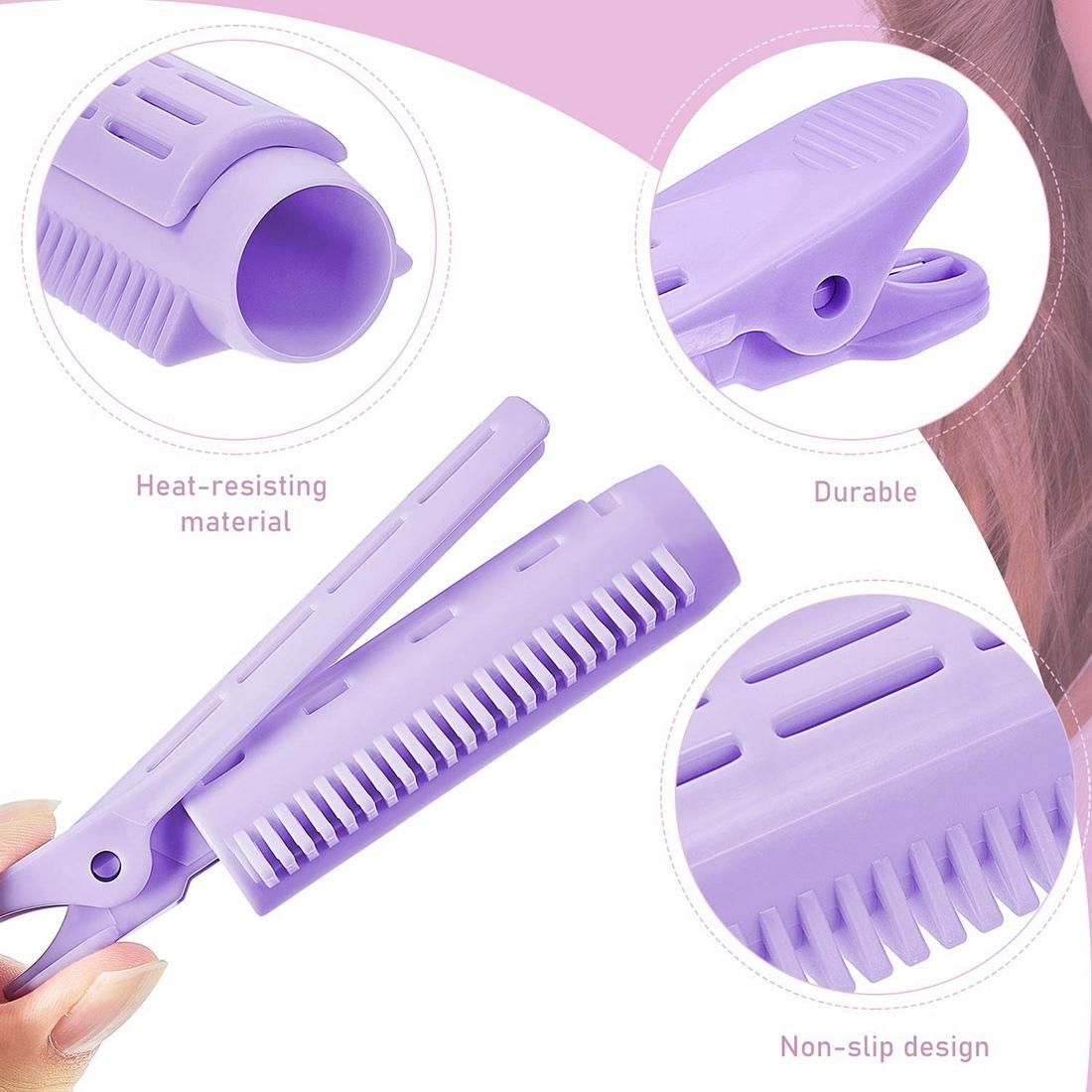 6Pcs Natural Fluffy Hair Clip Self-Grip Root Curler Hair