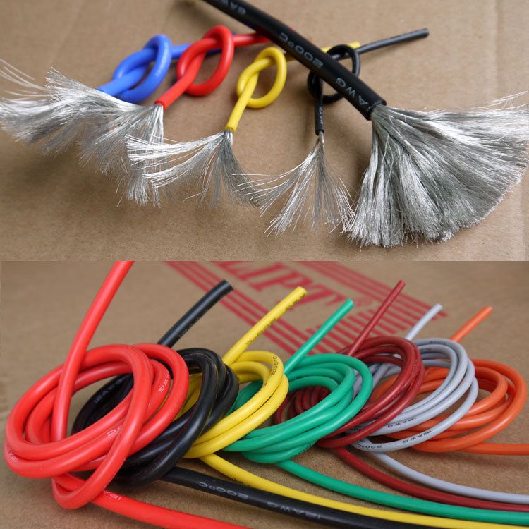 Tinned 22AWG Cable UL Temperature Wire Soft Copper High VW-1 Flexible Silicone