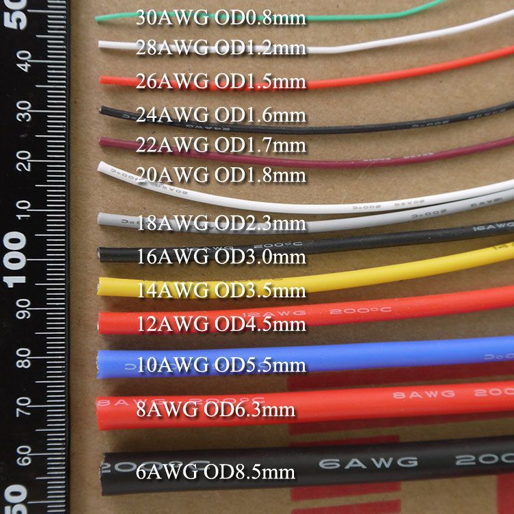 Tinned 22AWG Cable UL Temperature Wire Soft Copper High VW-1 Flexible Silicone