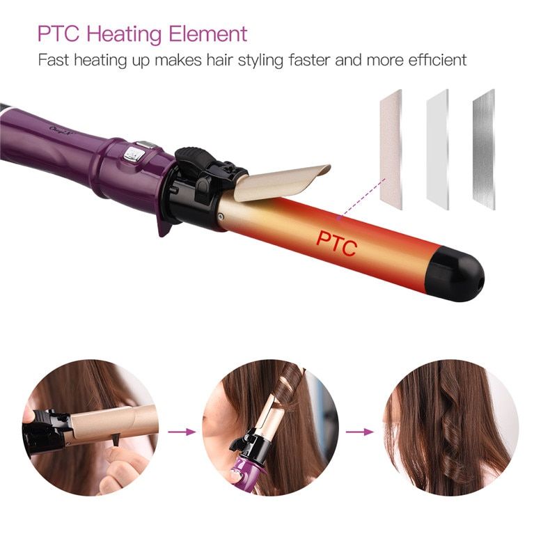 30s Instant Heat Auto Hair Curler Professional Automatic Hair Curling  Ceramic Curling Wand Roller Hair Crimper Dual Voltage