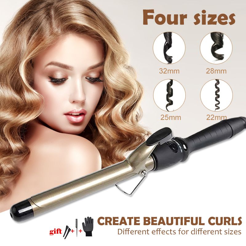 22/25/28/32mm Titanium Golden Hair Curler Hair Care Styling Tools Various Size