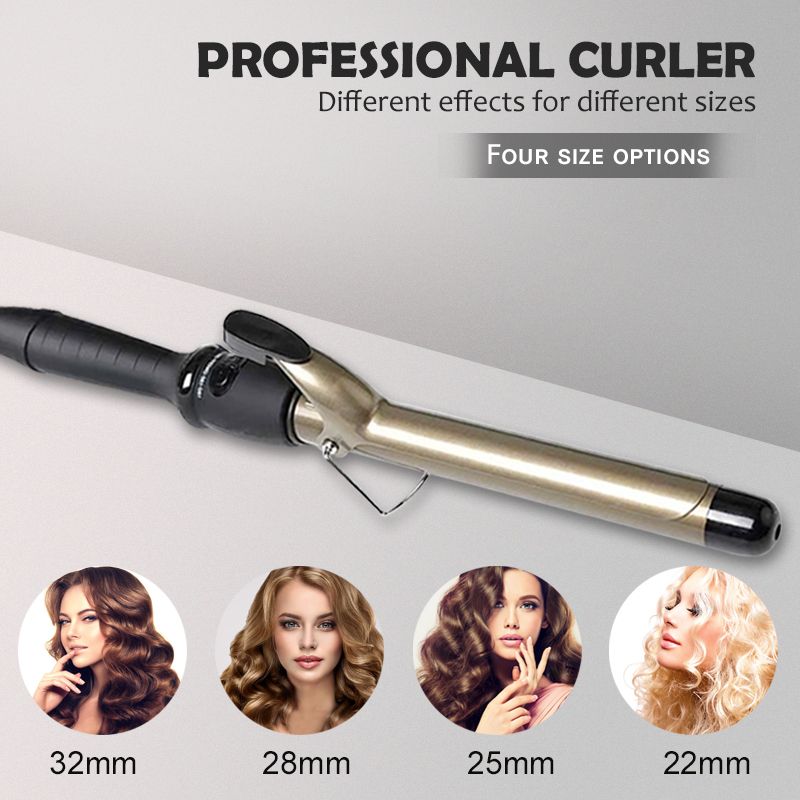 22/25/28/32mm Titanium Golden Hair Curler Hair Care Styling Tools Various Size