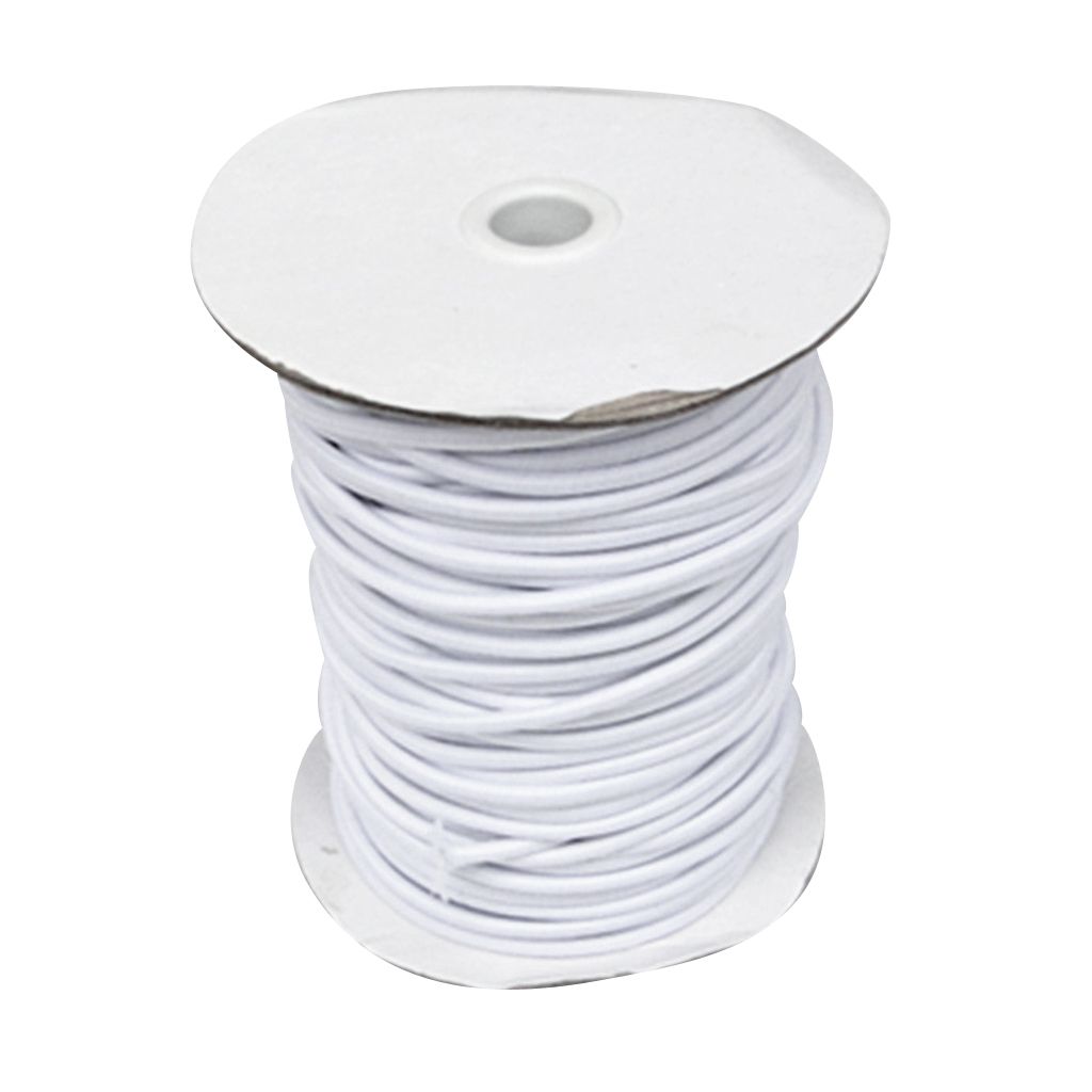 New 4mm Elastic Bungee Rope Shock Cord Tie Down Black, Roof 3m White