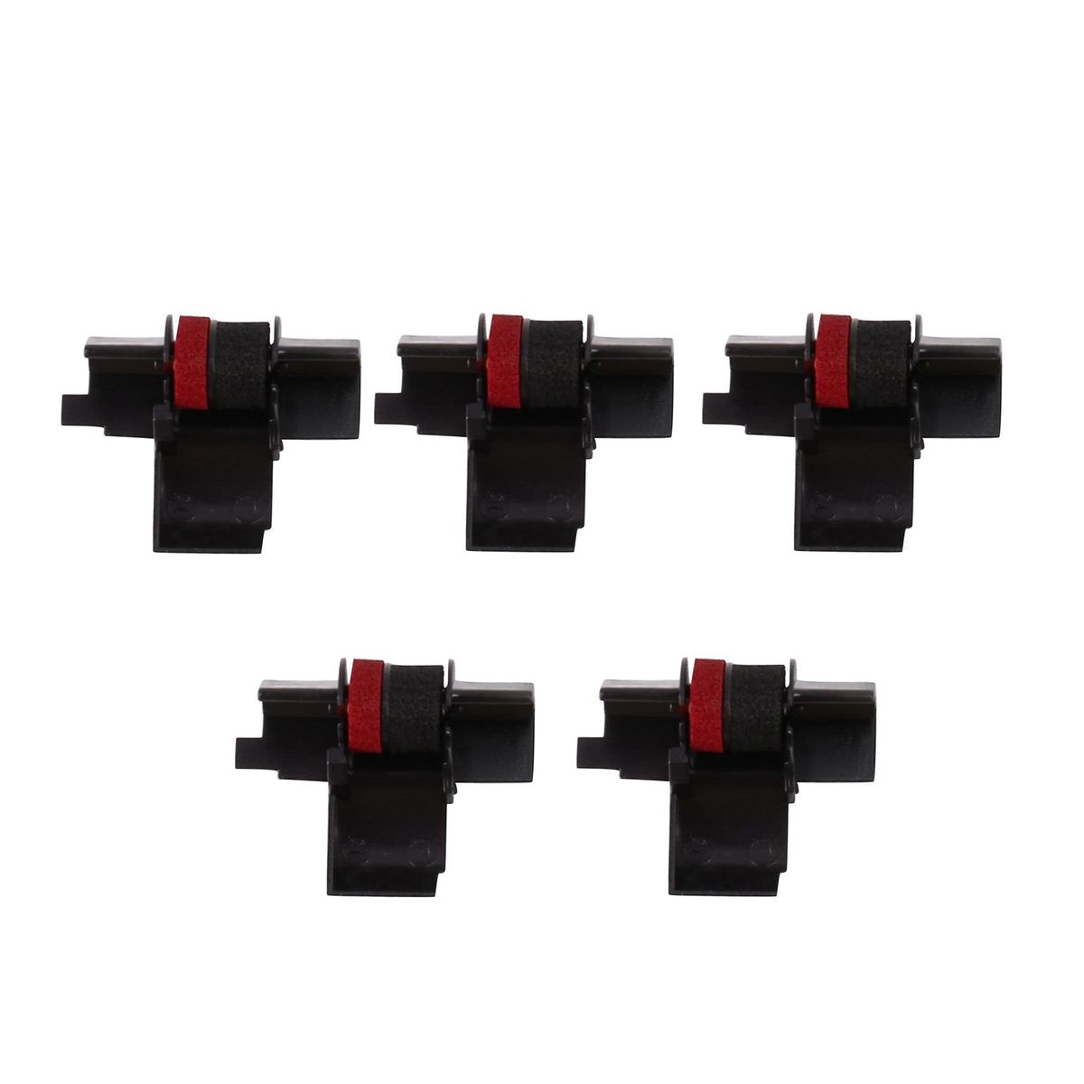 IR-40T 5 Pack Compatible Calculator Printer Ribbons Ink Roller - Black & Red