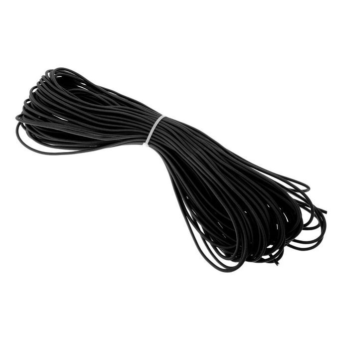 2mm Elastic Shock Cord Marine Kayak Stretch String Rope Tent 50m Black