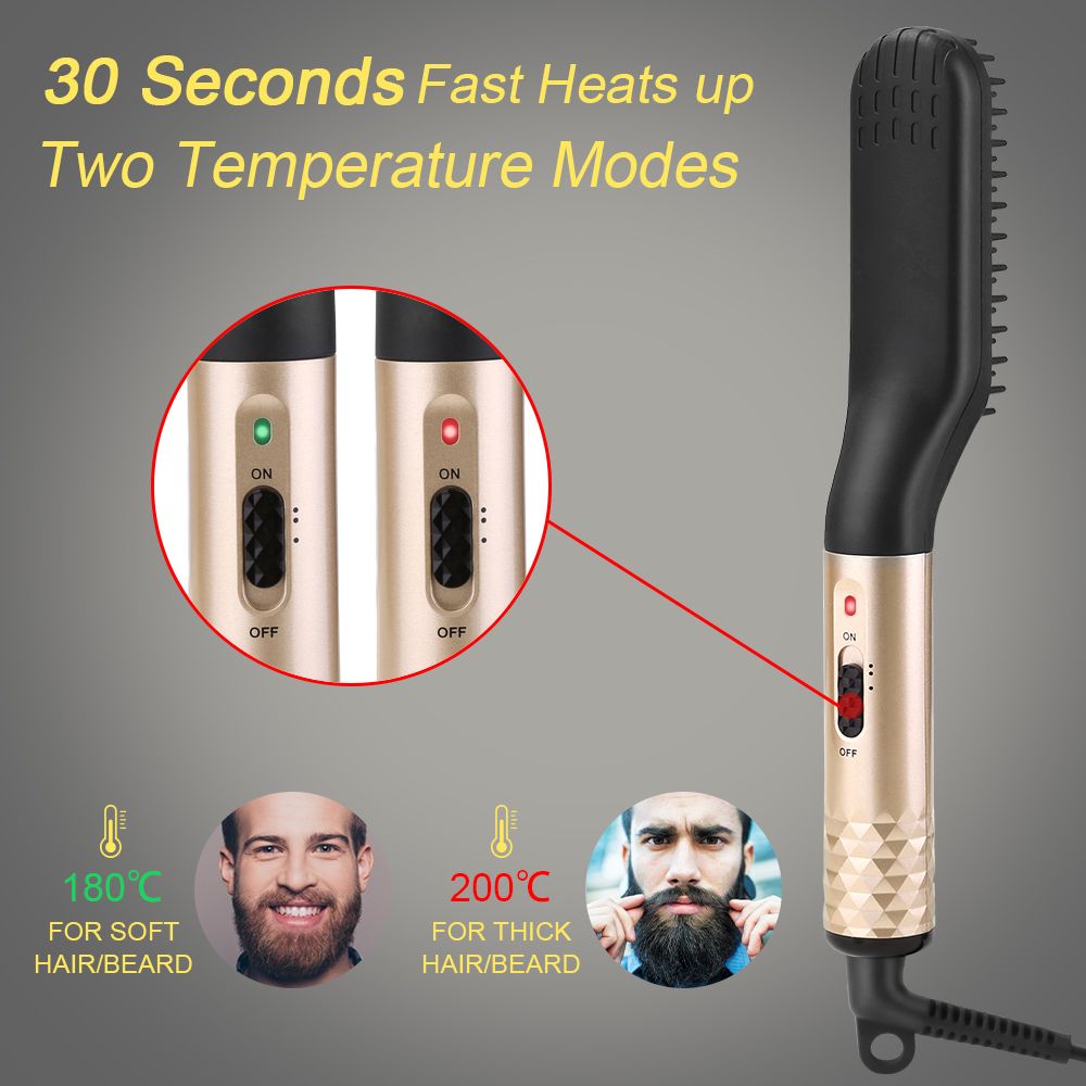 Quick-Hot Hair Straightening Comb Beard Straightener For Men