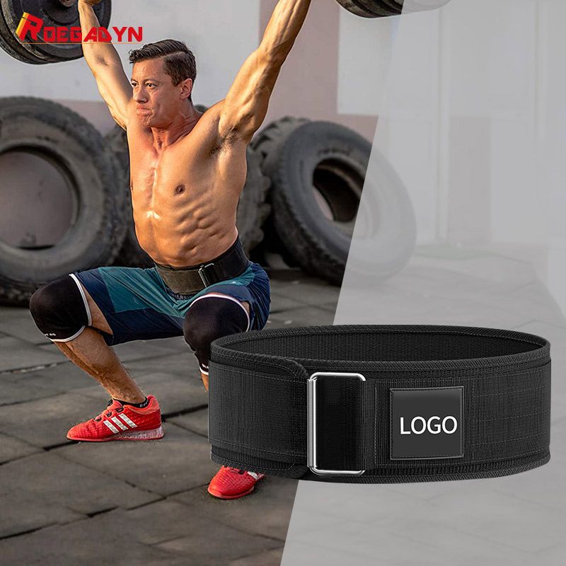 (Red)Fitness Weight Lifting Belt Quick Locking Nylon Gym Lifting Belt For Men Adjustable Deadl JIN