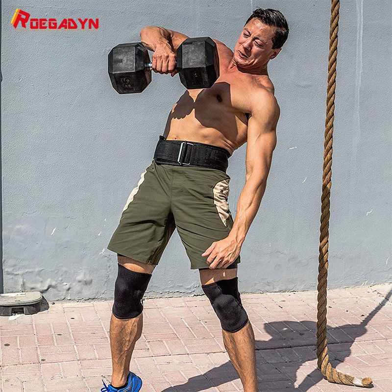 (Red)Fitness Weight Lifting Belt Quick Locking Nylon Gym Lifting Belt For Men Adjustable Deadl JIN