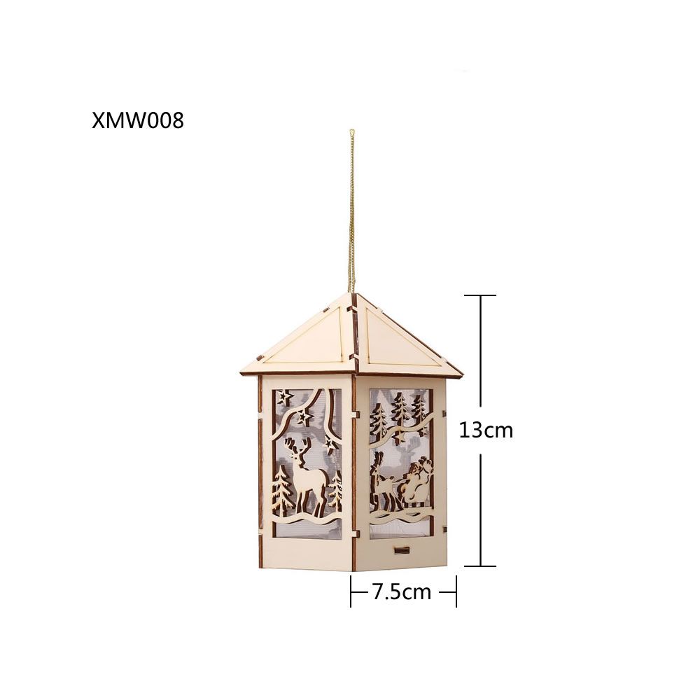 Christmas Decorative LED Light Chalet Luminous Cute Wooden