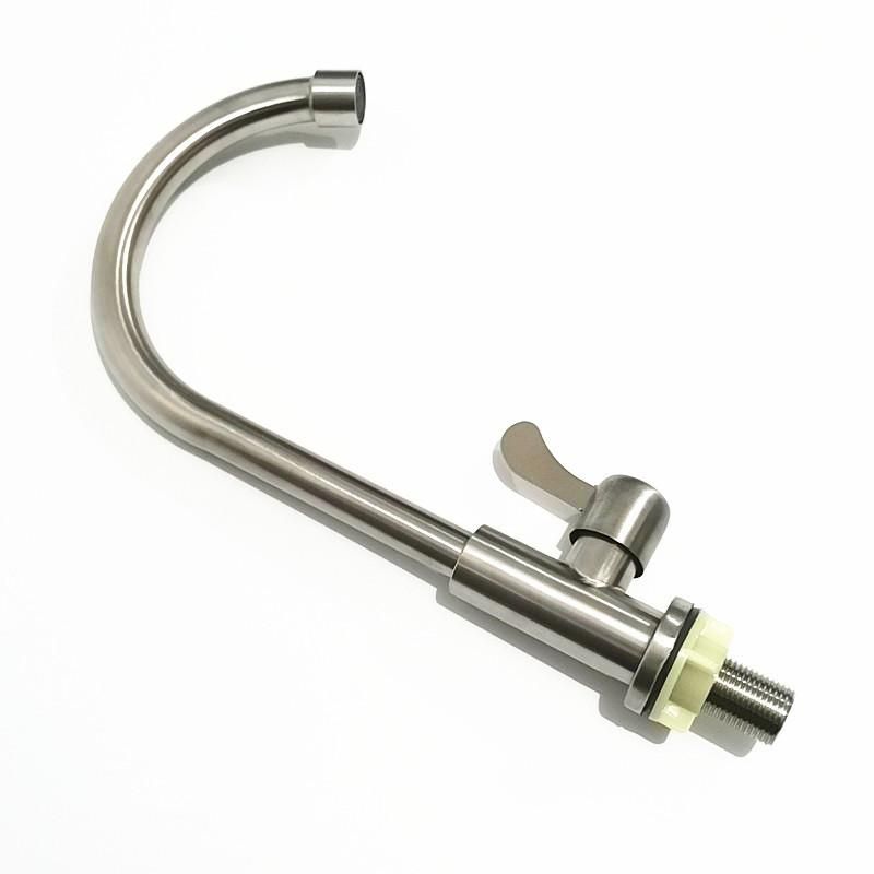 20mm Interface Stainless Steel Round Vertical Kitchen Faucet