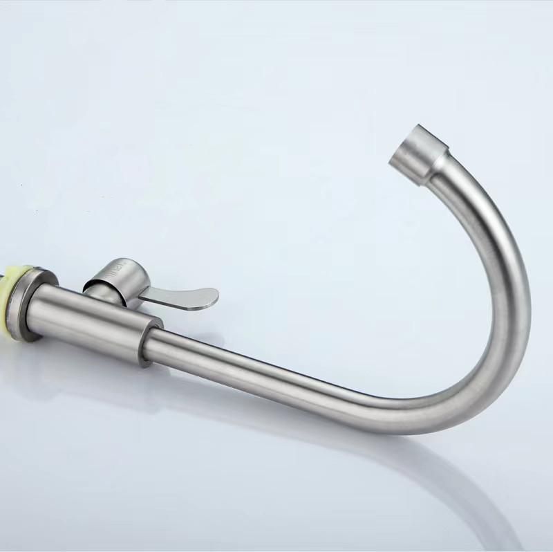 20mm Interface Stainless Steel Round Vertical Kitchen Faucet