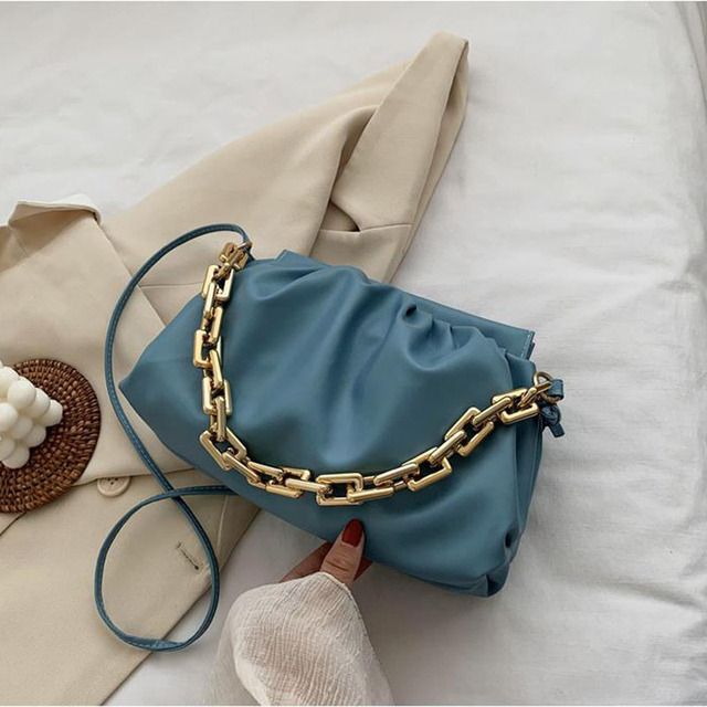 Driga Women Shoulder Armpit Bags Thick Chain Cloud Handbags Pajama Sets