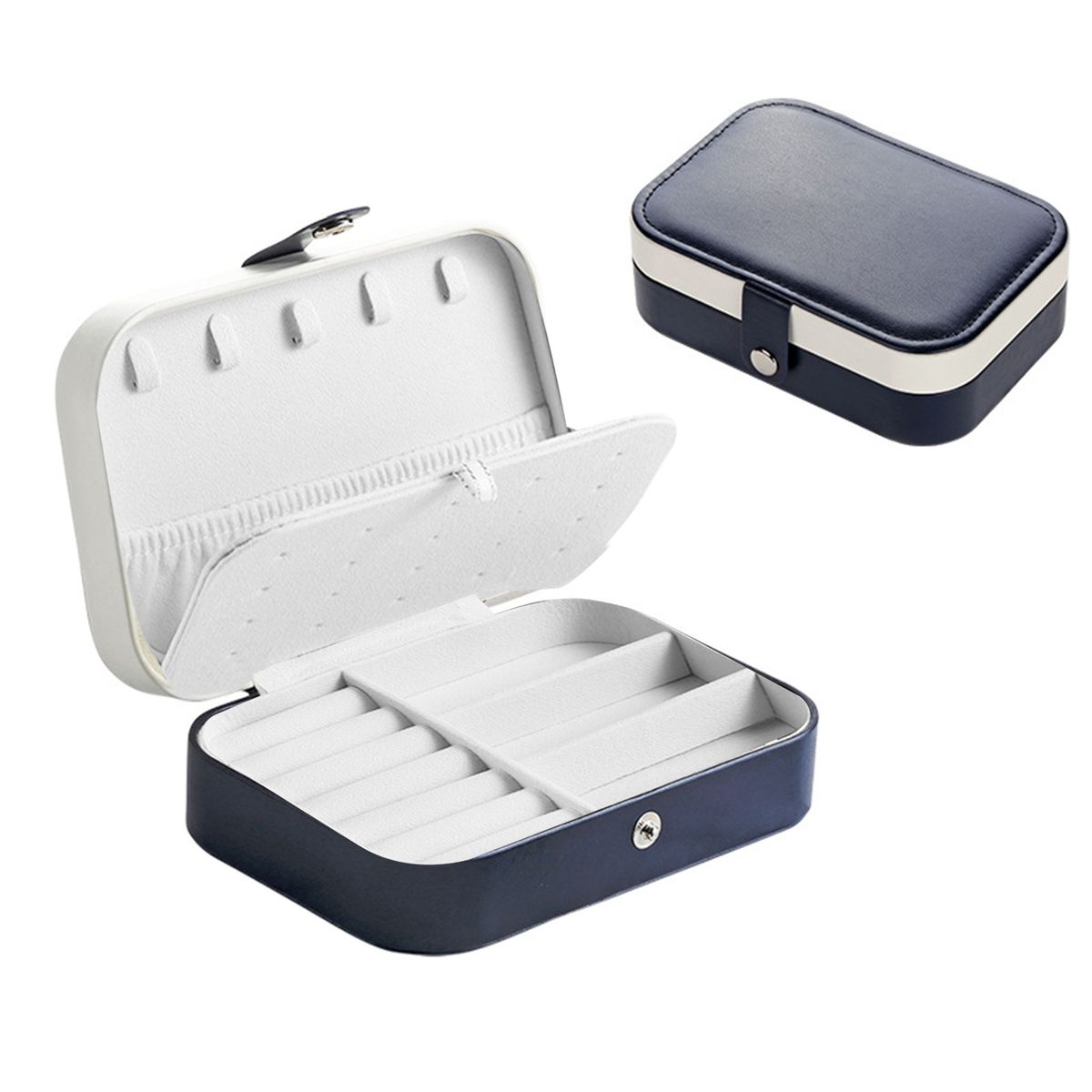 Jewelries Storage Case PU Leather Jewelry Box Organizer For