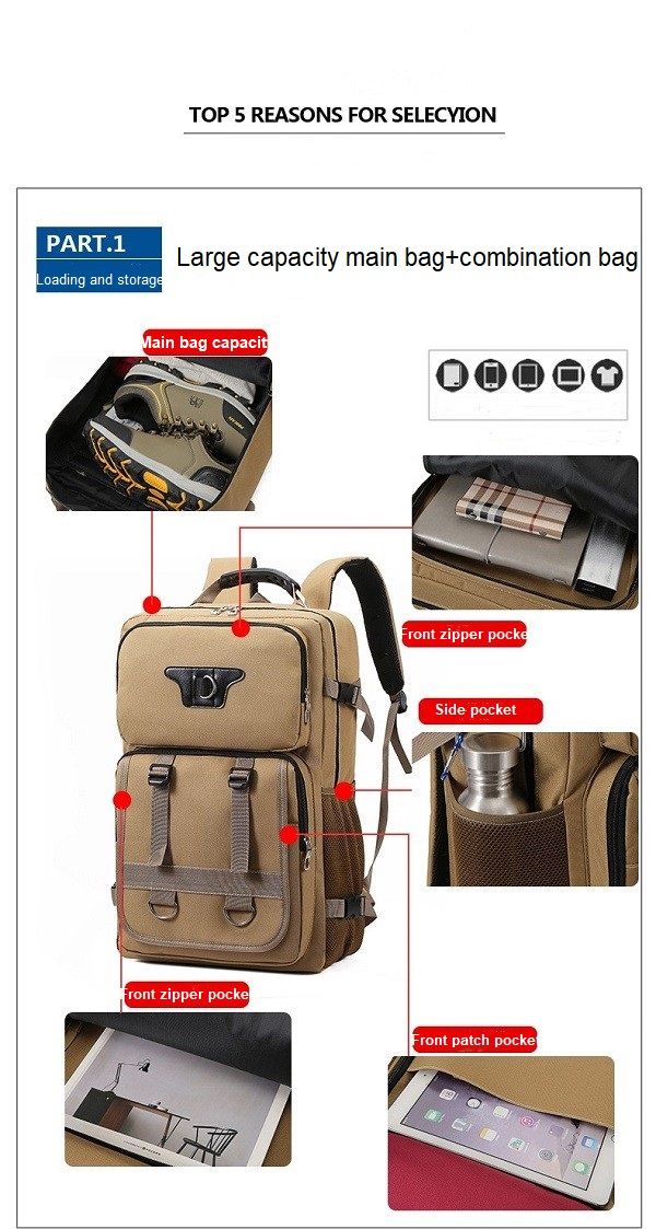 New Men Travel Backpack High-capacity Multifunctional