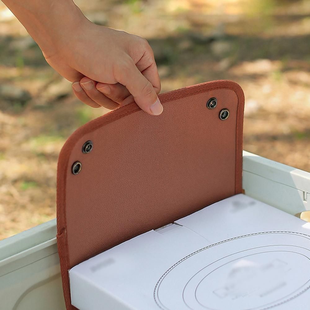 Camping Canvas Storage Tray Outdoor Desktop Keys Camera Watch Sundries Makeup Lipstick Folding Tray Cosmetics Wallet Storage Plate