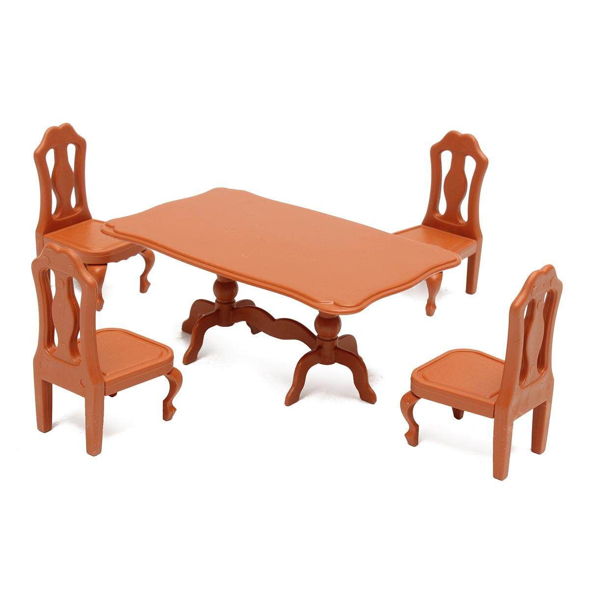 Dolls House Miniature 1:12 Furniture 4 Piece Chairs Sofa Table Set Living Room