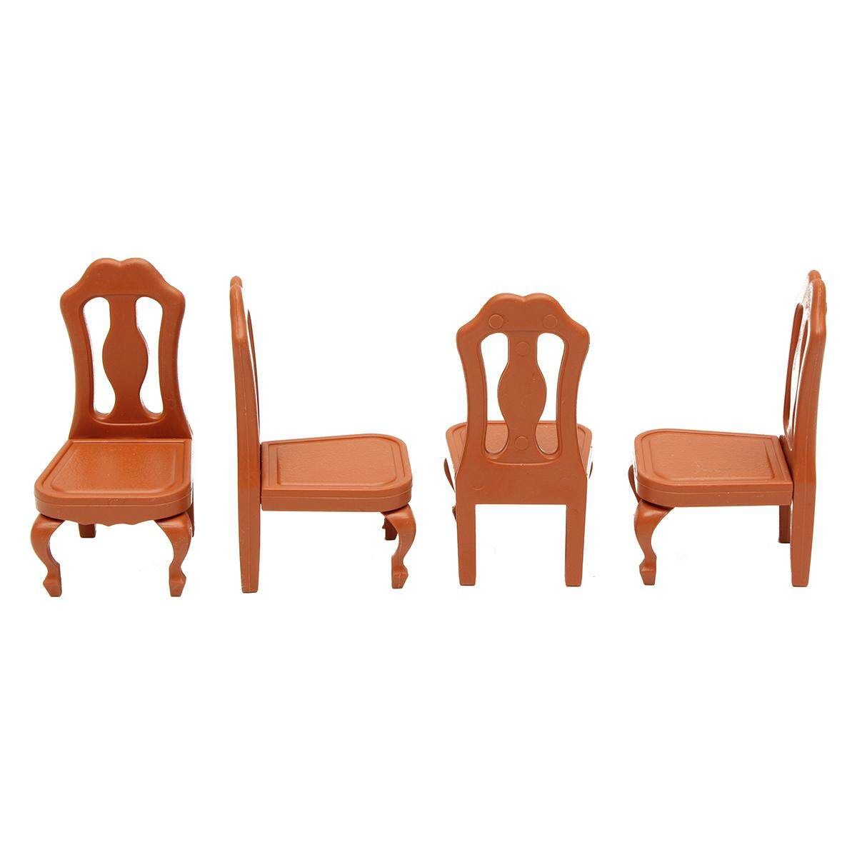 Dolls House Miniature 1:12 Furniture 4 Piece Chairs Sofa Table Set Living Room