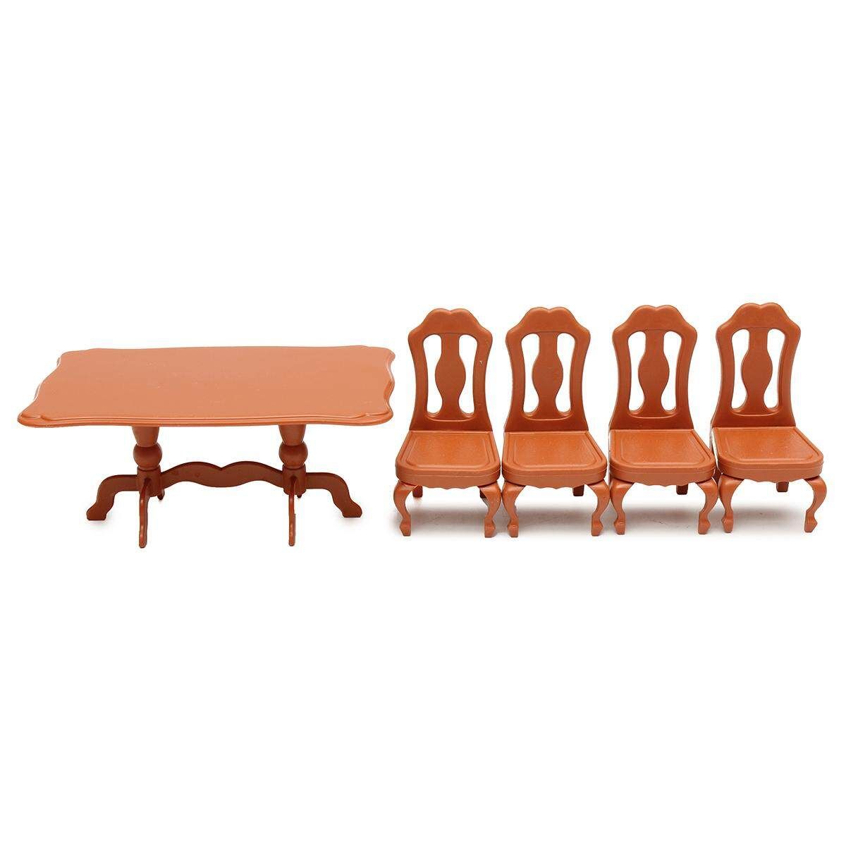 Dolls House Miniature 1:12 Furniture 4 Piece Chairs Sofa Table Set Living Room