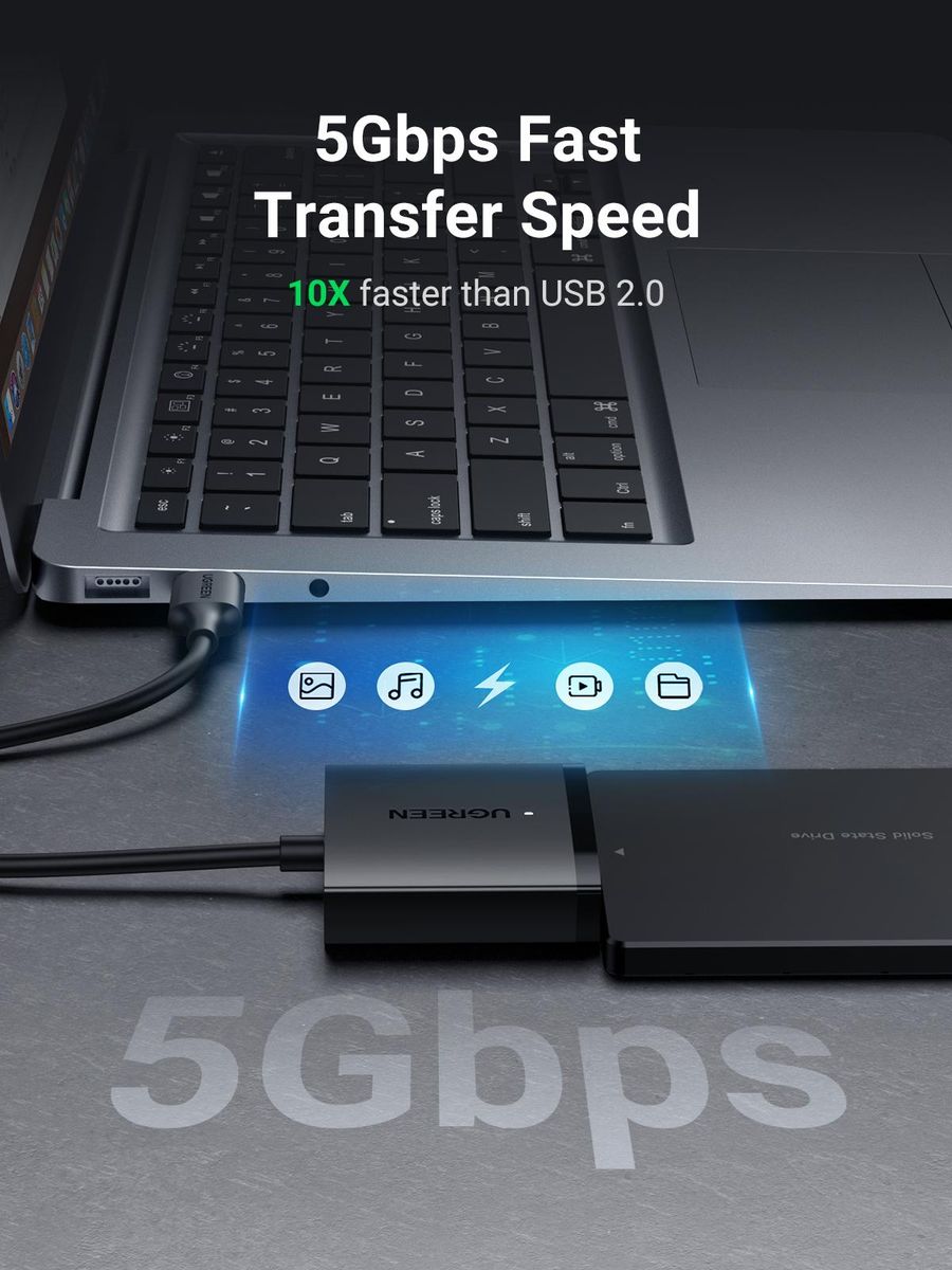 USB to SATA Adapter SATA to USB Hard Drive EU Power Adapter