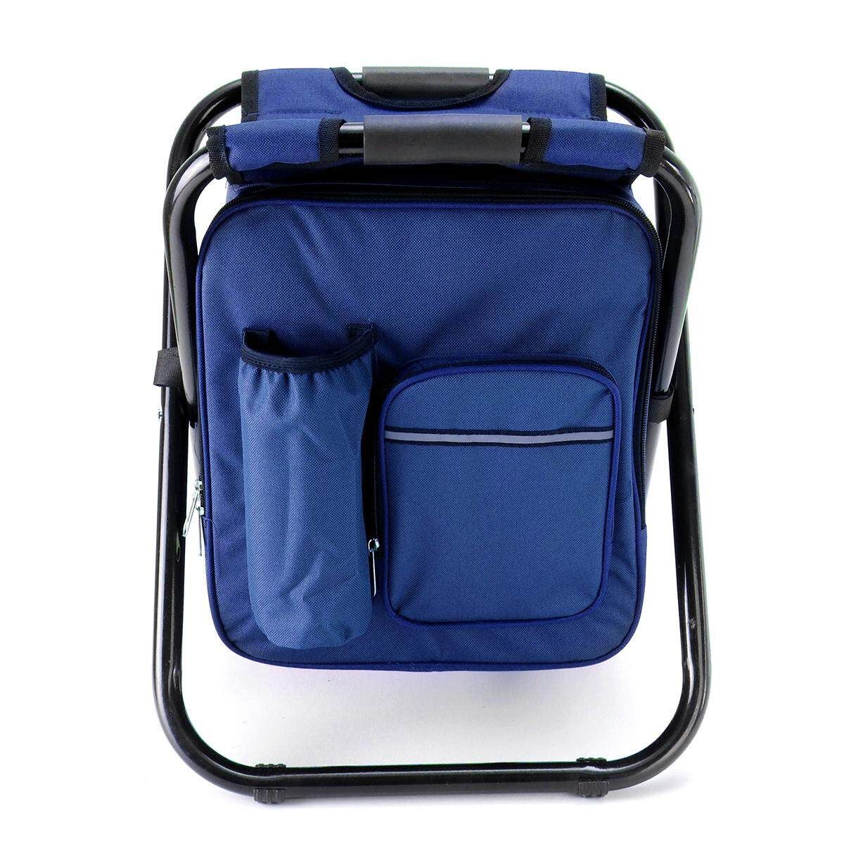 Multi-Function Foldable Backpack Beach Chair Cooler Storage Bag Camping /Green/Blue Blue