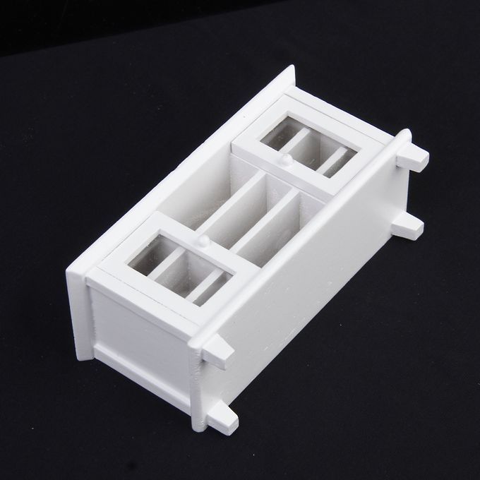 White Wooden TV Cabinet And Television 12th Dolls House Miniature