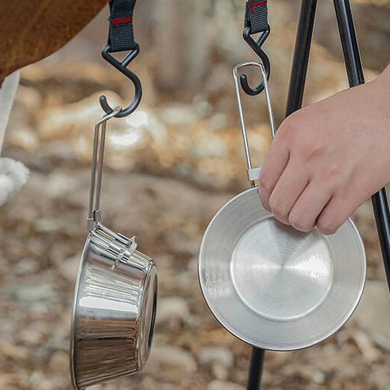 Outdoor Camping Bowl (1 Pcs),Stackable Stainless Steel Bowl