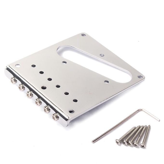 Chrome 6 Saddle Ashtray Bridge For Caster  TL Electric Guitar Parts