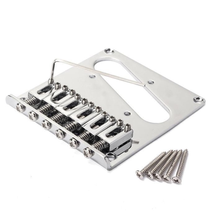 Chrome 6 Saddle Ashtray Bridge For Caster  TL Electric Guitar Parts