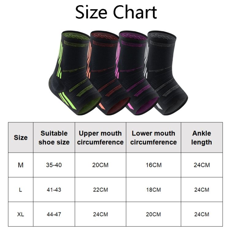 2 PCS Silicone Ankle Support M (Black Green)