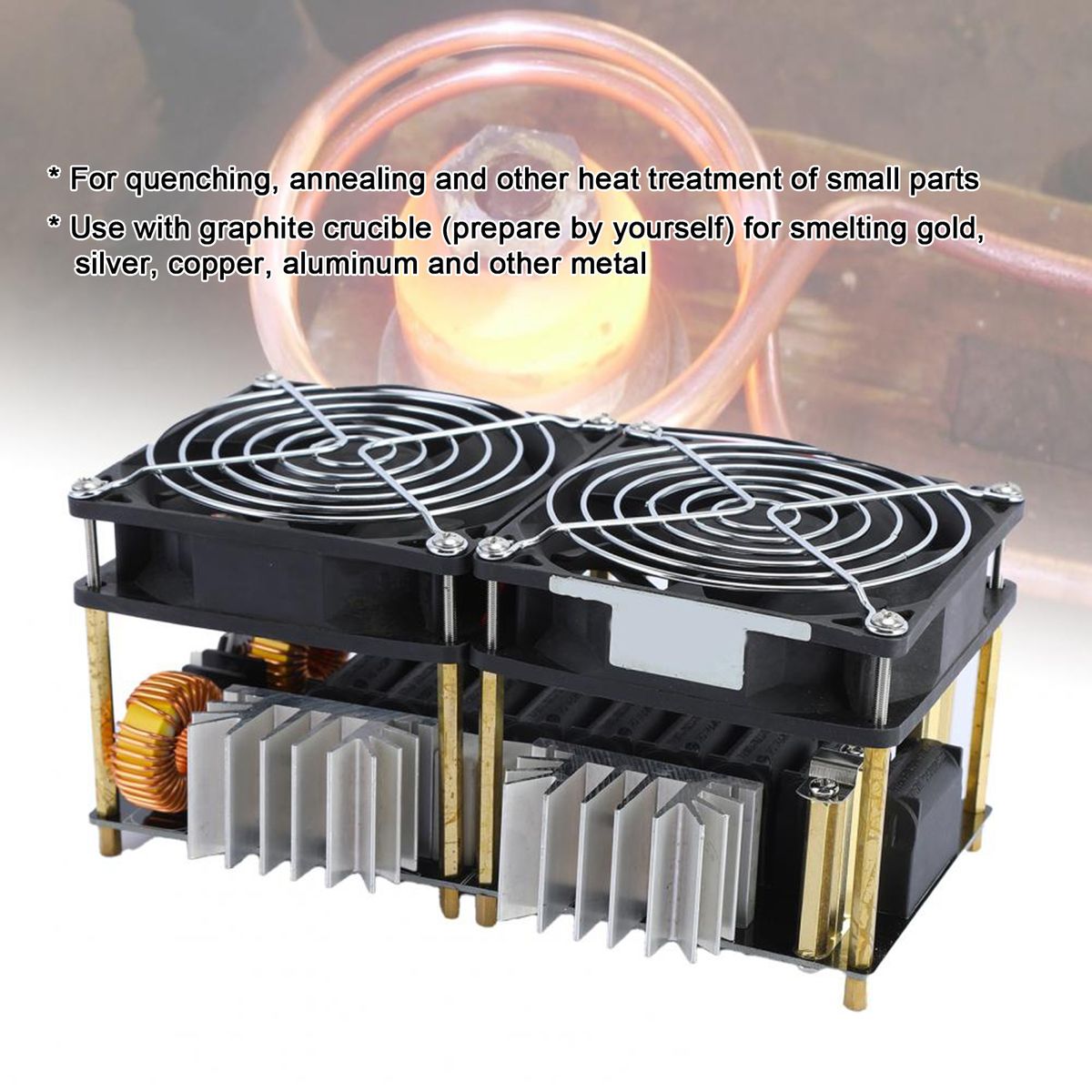 1800W 40A DC 12-48V Induction Heating Board ZVS Power Supply