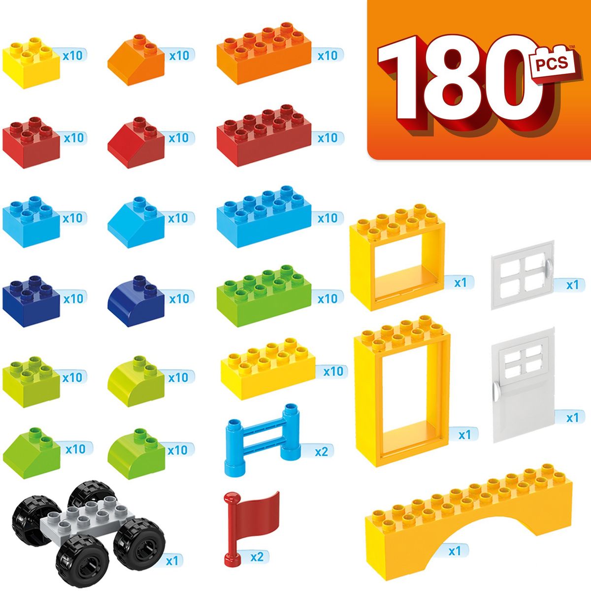 Mini Bulk Tub - Large (180 Pieces)