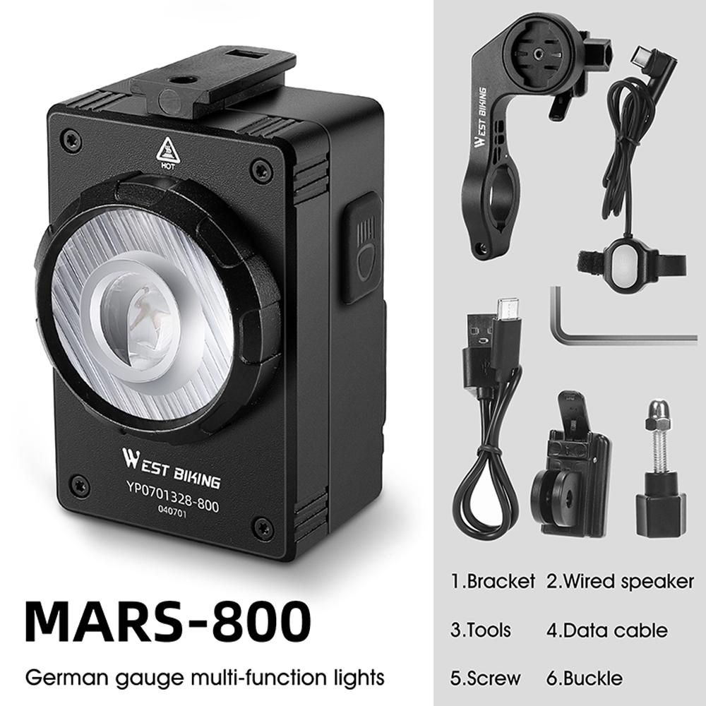 Bright Bicycle Light 800 Lumen USB Rechargeable Bike Handlebar Front Light MTB Road Bike LED Light Waterproof Cycling Safety Lamp