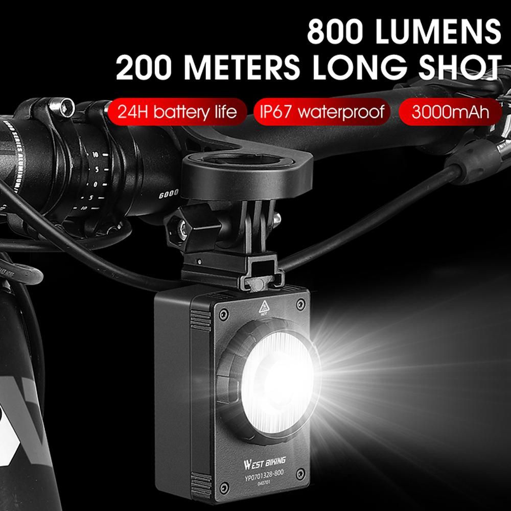 Bright Bicycle Light 800 Lumen USB Rechargeable Bike Handlebar Front Light MTB Road Bike LED Light Waterproof Cycling Safety Lamp