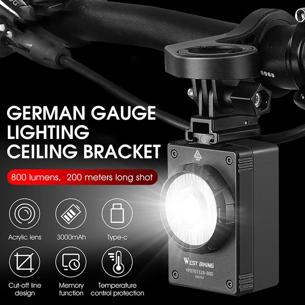 Bright Bicycle Light 800 Lumen USB Rechargeable Bike Handlebar Front Light MTB Road Bike LED Light Waterproof Cycling Safety Lamp