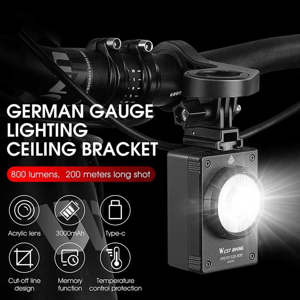 Bright Bicycle Light 800 Lumen USB Rechargeable Bike Handlebar Front Light MTB Road Bike LED Light Waterproof Cycling Safety Lamp