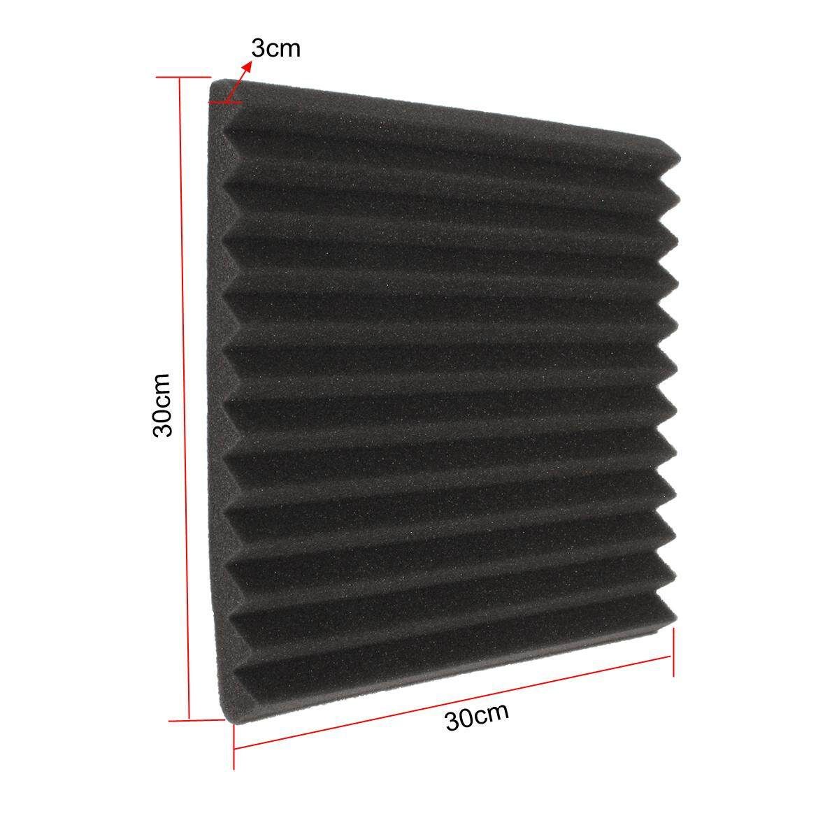 12PCS Acoustic Panels Tiles Studio Sound Proofing Insulation Closed Cell Foam