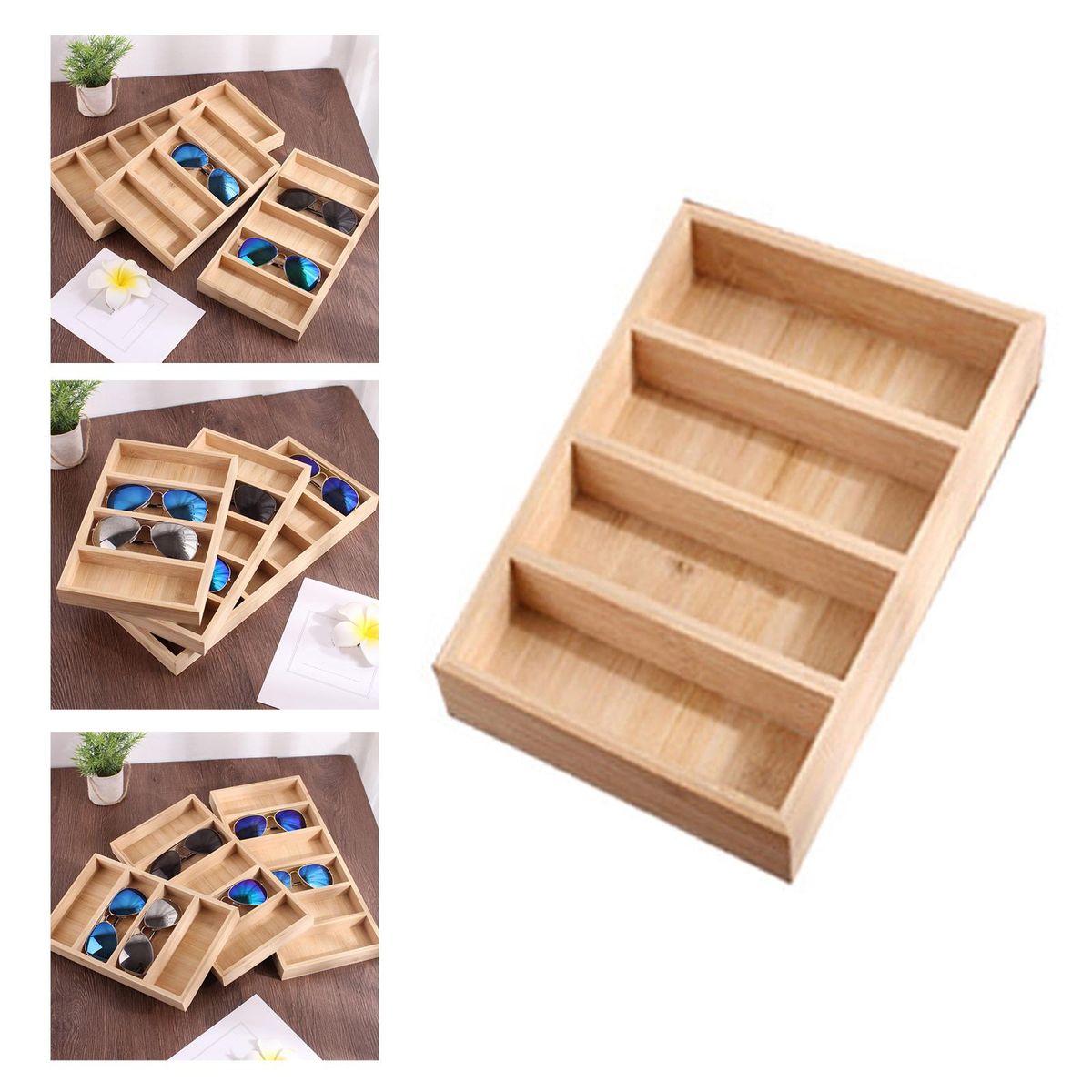 Glasses Display Case Wood Multipurpose Equipment