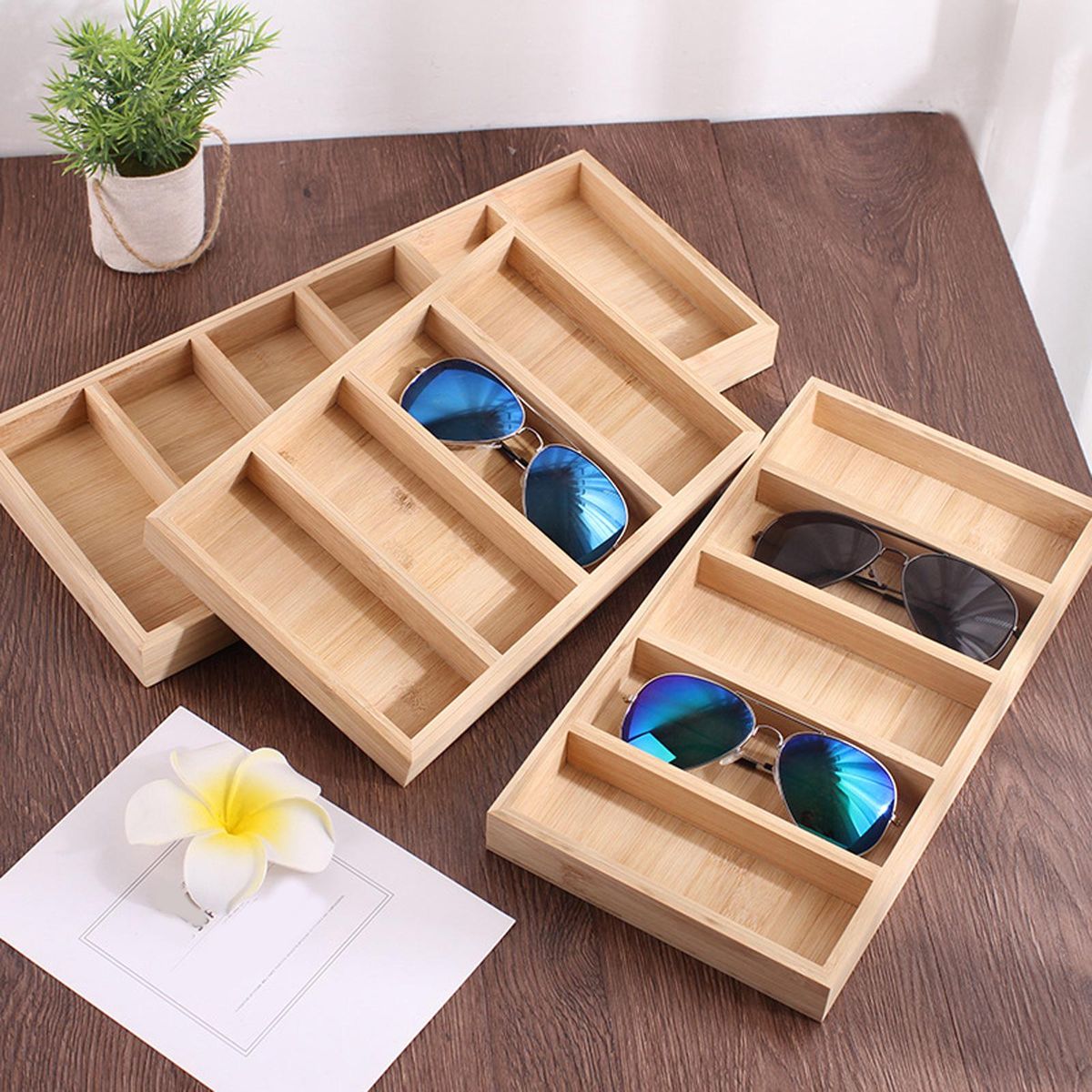 Glasses Display Case Wood Multipurpose Equipment