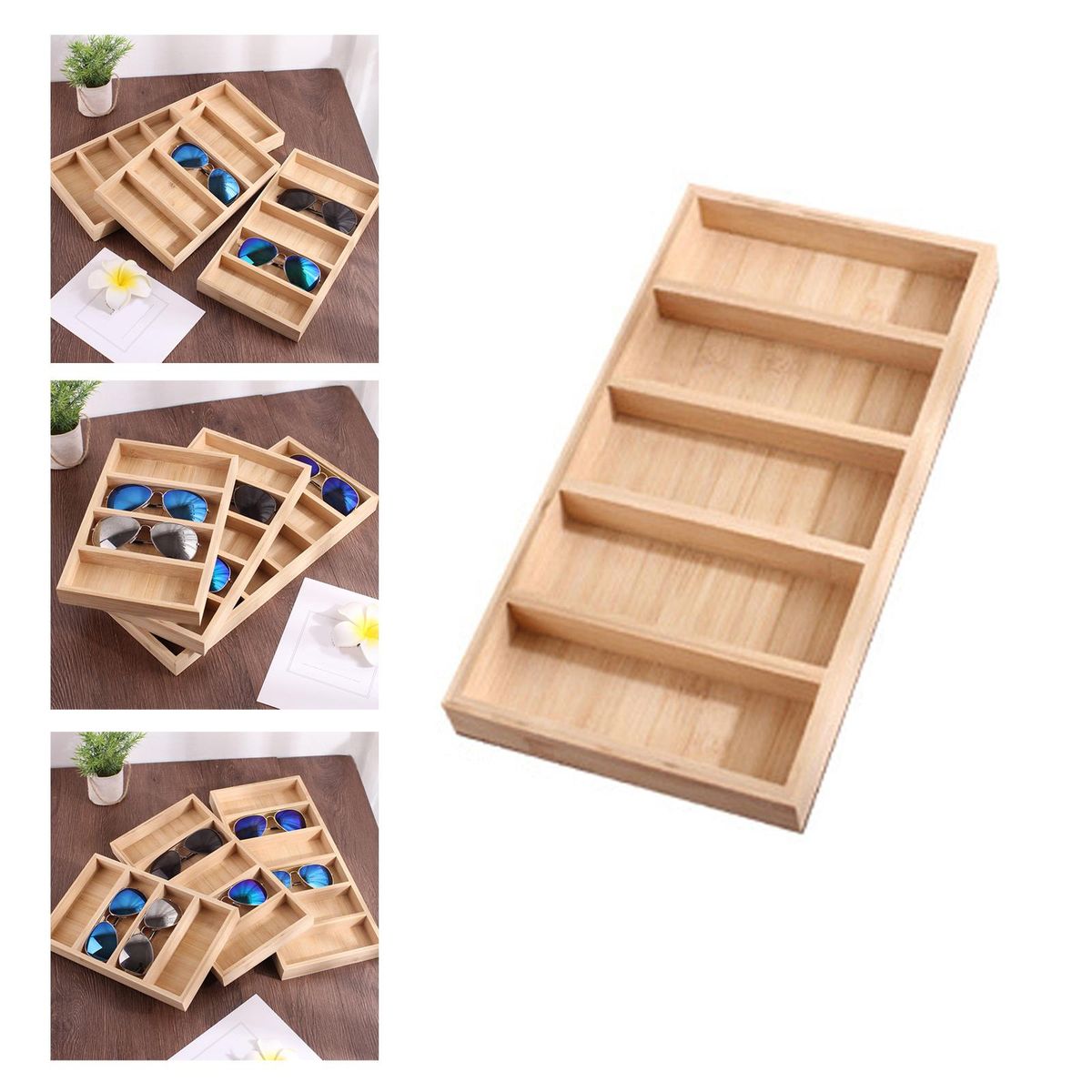 Glasses Display Case Wood Multipurpose Equipment