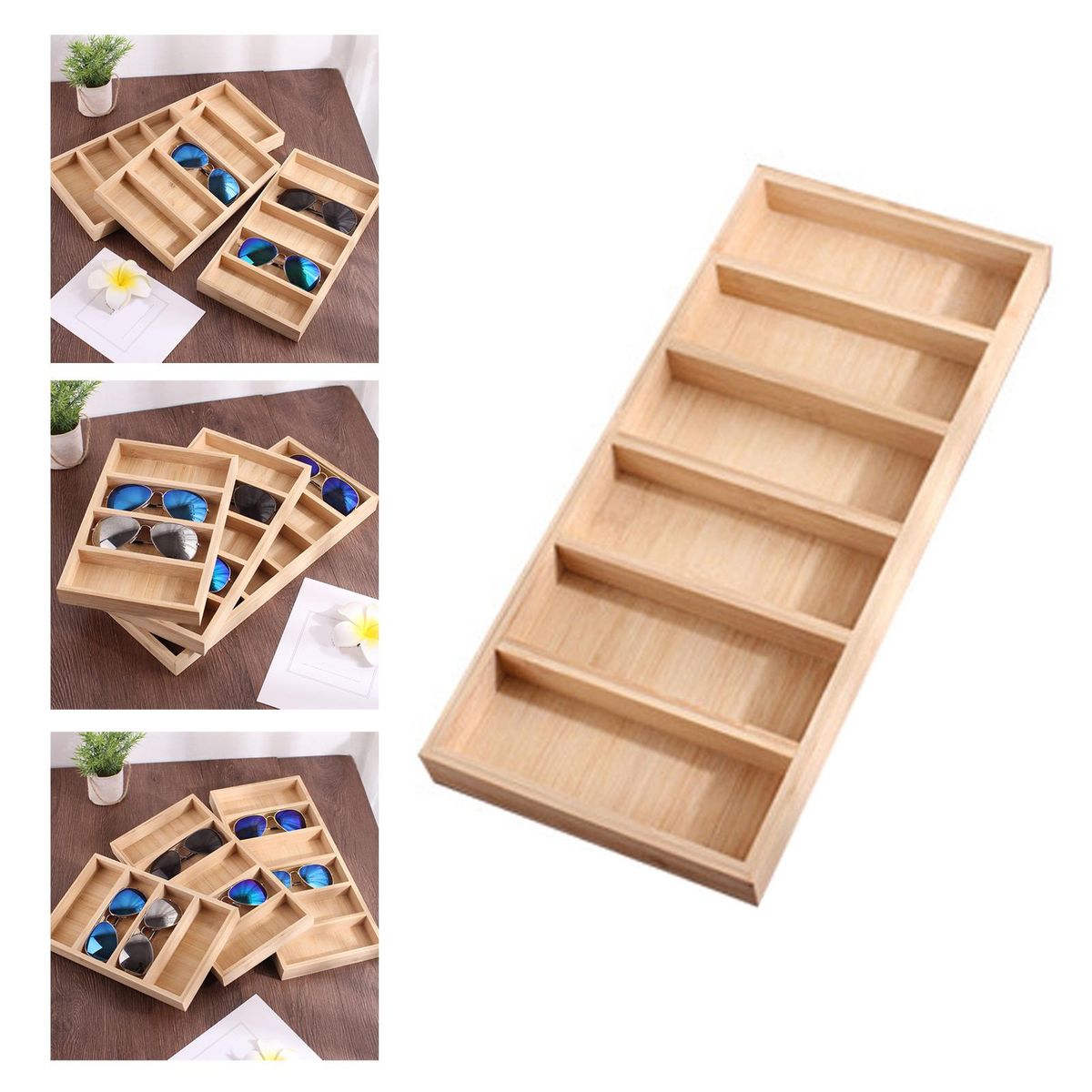 Glasses Display Case Wood Multipurpose Equipment