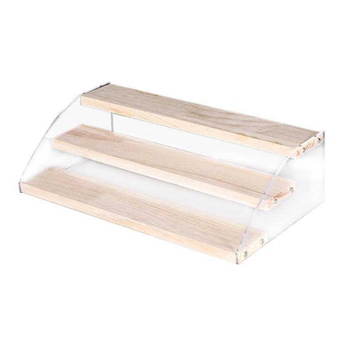 Acrylic Wooden Display Rack Glasses  Cars Dolls Figure 3-Layer