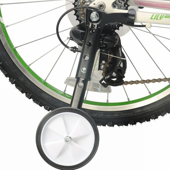 Kids Bike Rear Stabilizer Bicycle Training Support Wheel Heavy Black