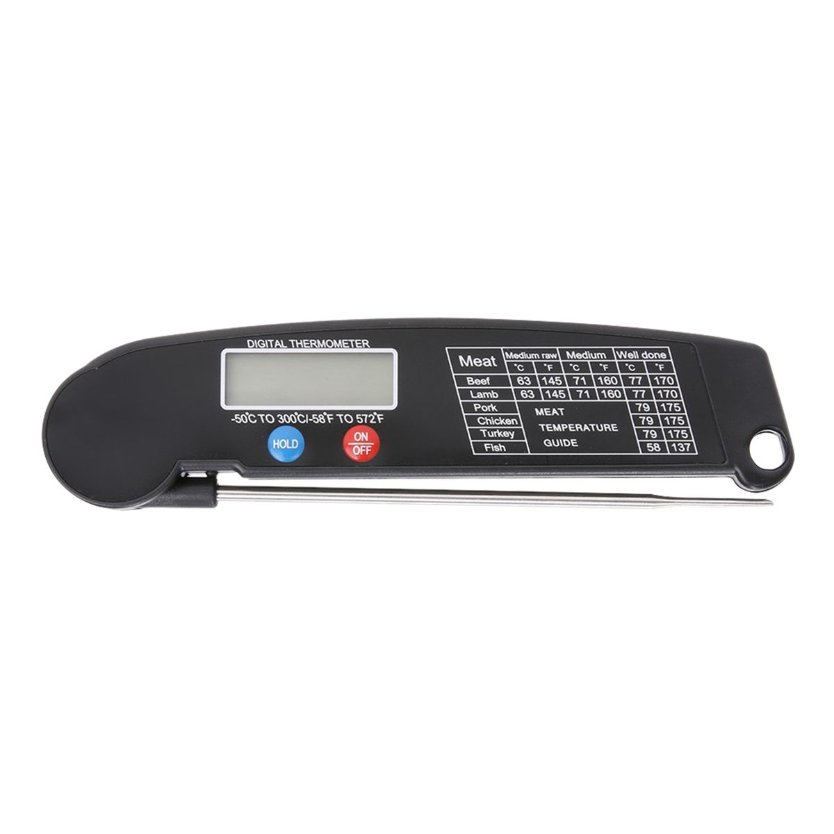 Barbecue Thermometer Simple Operation Easy To Store-Black