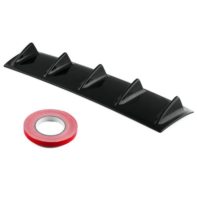 Universal Car Rear Bumper Lip Diffuser 5/3 Fin Gloss Black