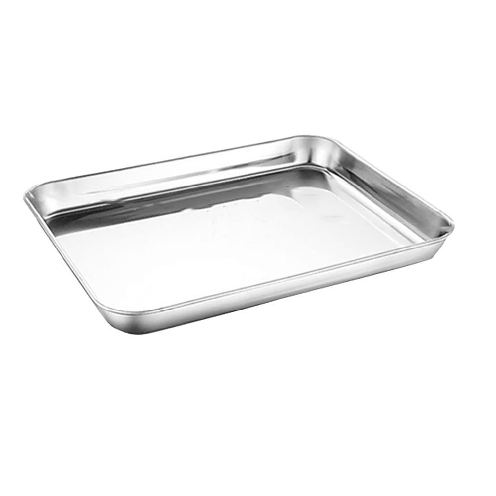 Oven Baking Tray, Deep Cake Tins Stainless Steel Baking Sheet Pans, Rectangle Traybake Tin for Cake S
