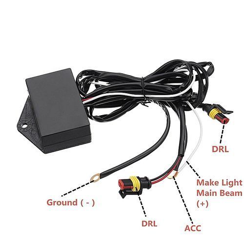 Pair LED DRL Daytime Running Lights With Wiring For Ford Ranger 2011-2014