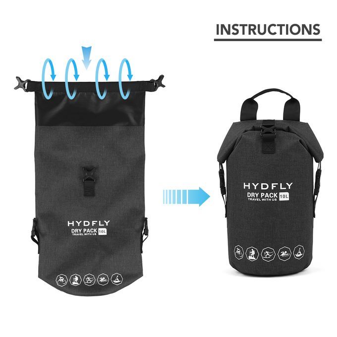 Outdoor Waterproof Dry Bag River Trekking Floating Roll-top-10L