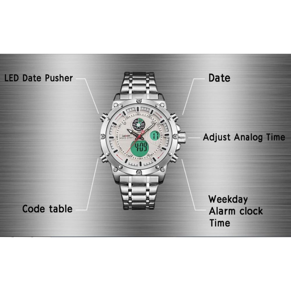 WH6906 Dual Display Two Movement Quartz Digital Men