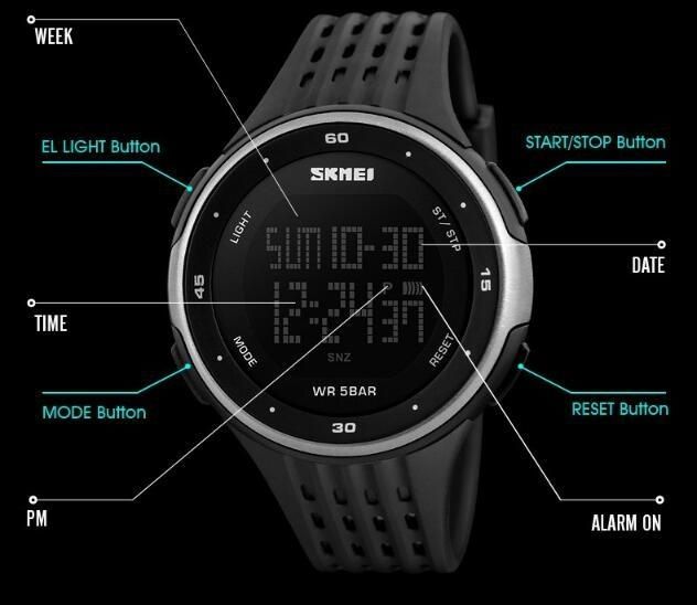 Digital Men Women Wristwatches Outdoor Sport Cycling Watches Fashion PU Band Waterproof Watch