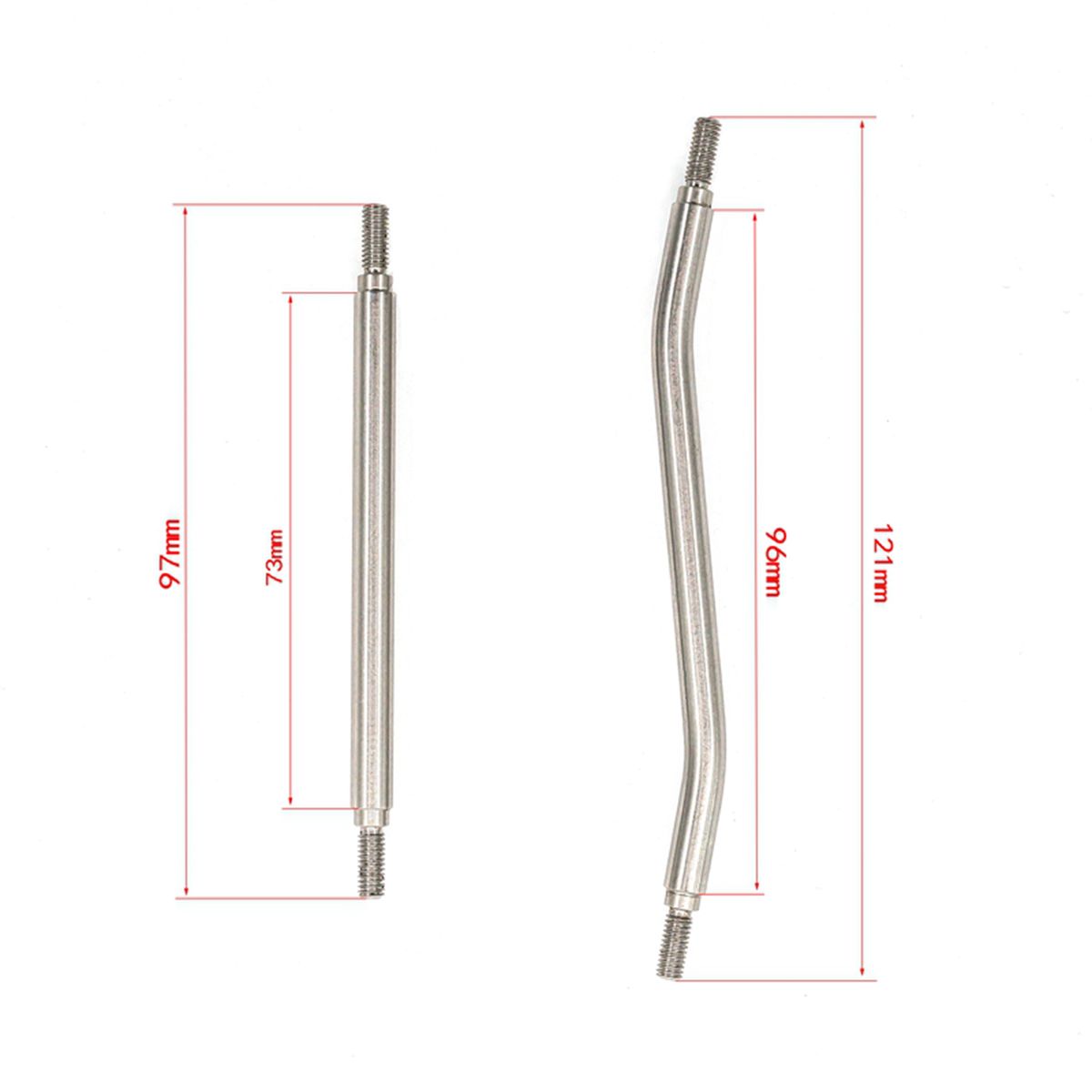 Stainless Steel Link Rod Plastic End 6MM Replacement For